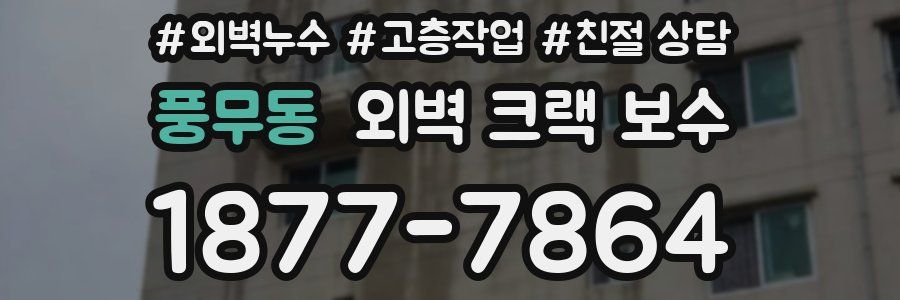 풍무동 외벽 크랙 보수