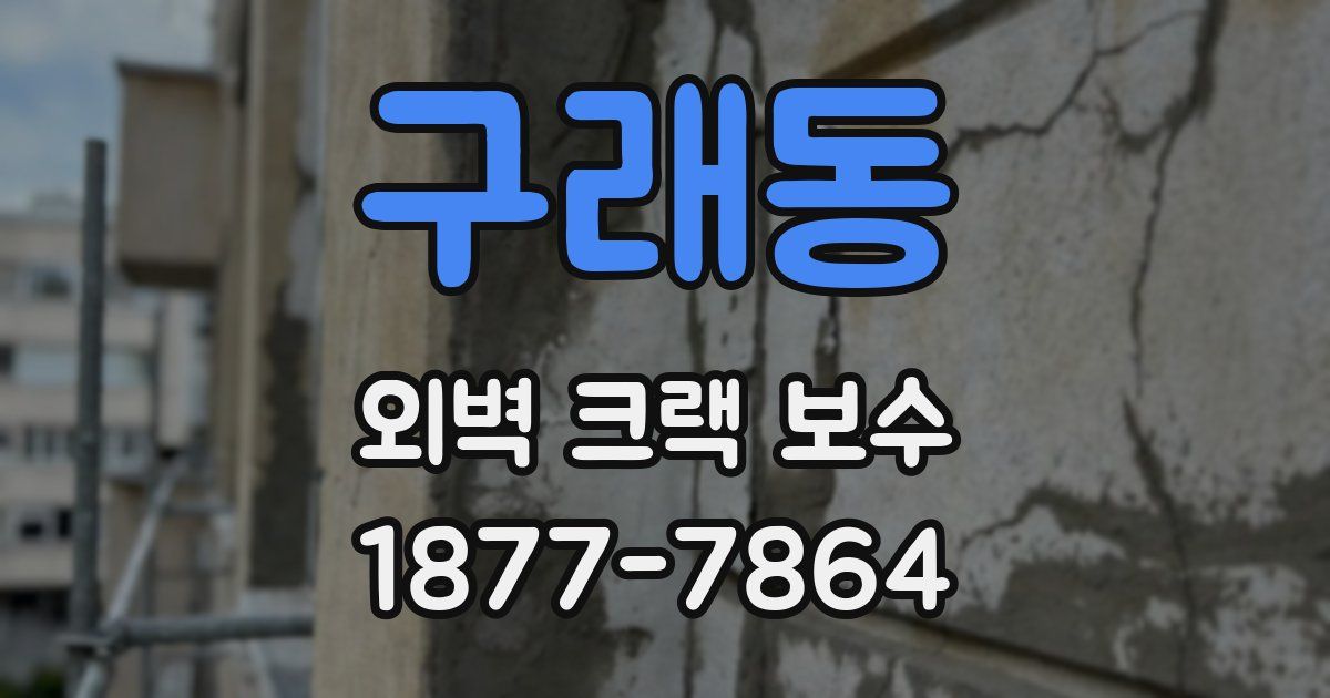 구래동 외벽 크랙 보수