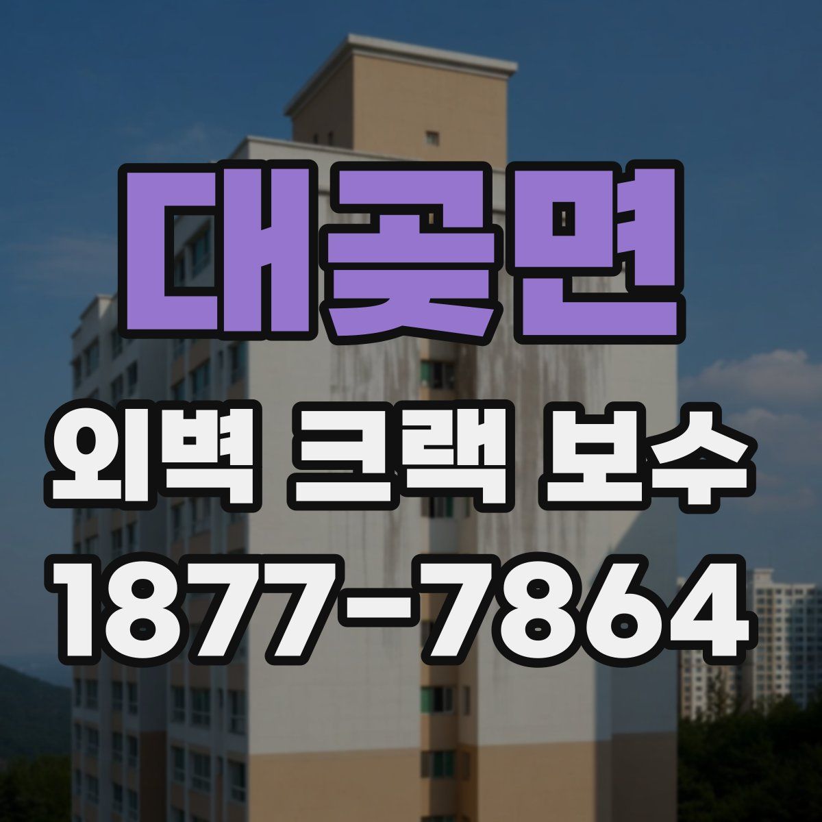대곶면 외벽 크랙 보수