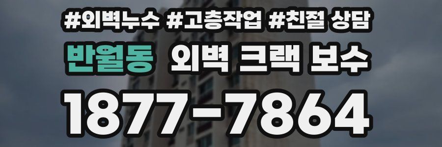 반월동 외벽 크랙 보수