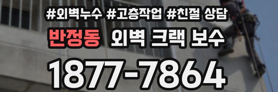 반정동 외벽 크랙 보수