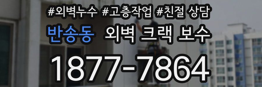 반송동 외벽 크랙 보수