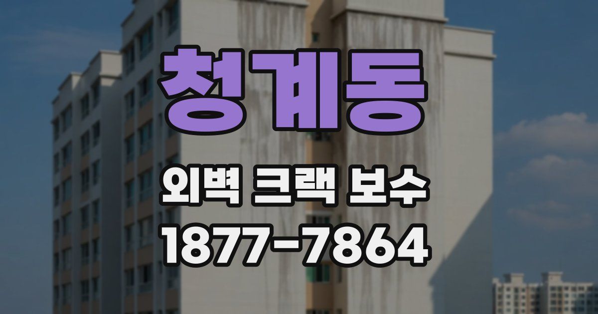청계동 외벽 크랙 보수