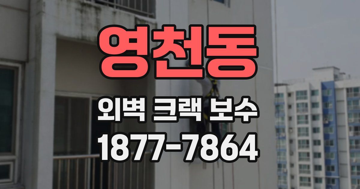 영천동 외벽 크랙 보수
