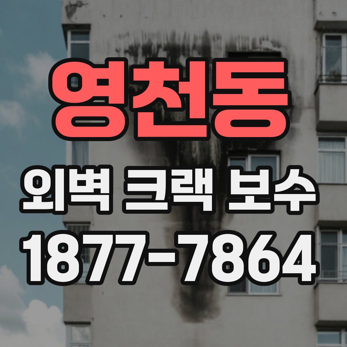 영천동 외벽 크랙 보수