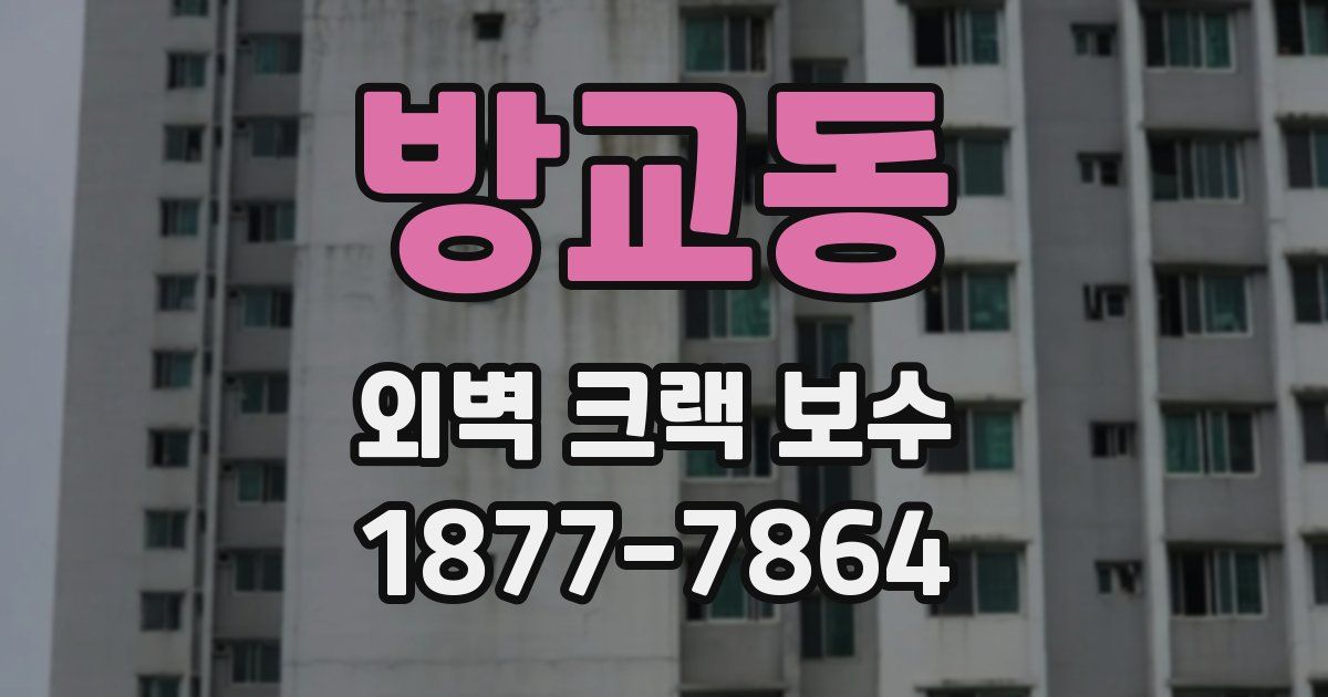방교동 외벽 크랙 보수