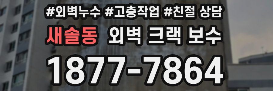 새솔동 외벽 크랙 보수