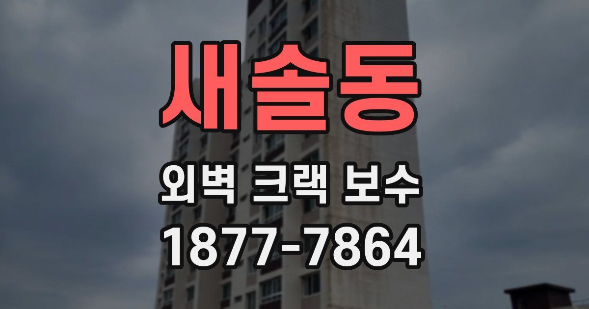 새솔동 외벽 크랙 보수