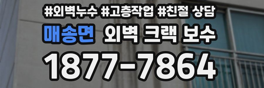 매송면 외벽 크랙 보수