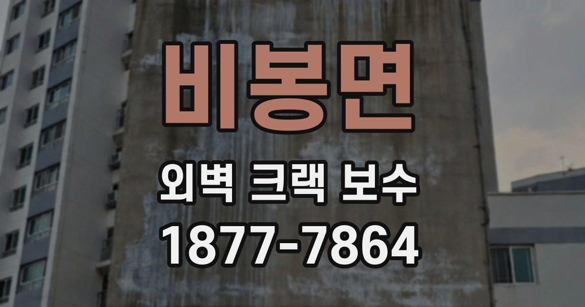 비봉면 외벽 크랙 보수