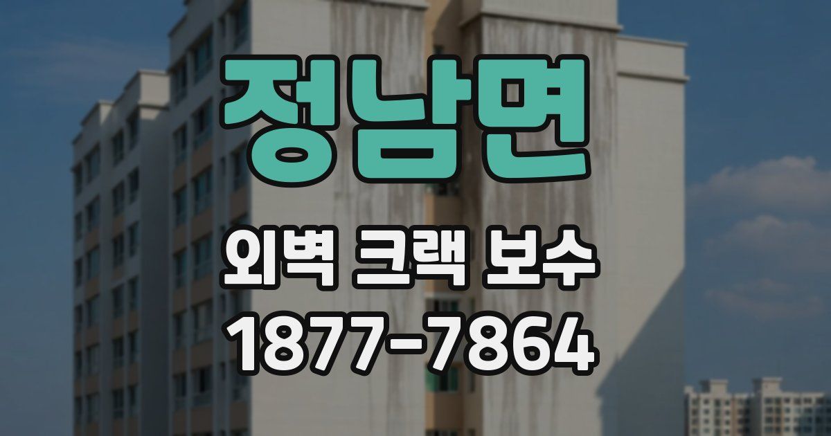 정남면 외벽 크랙 보수