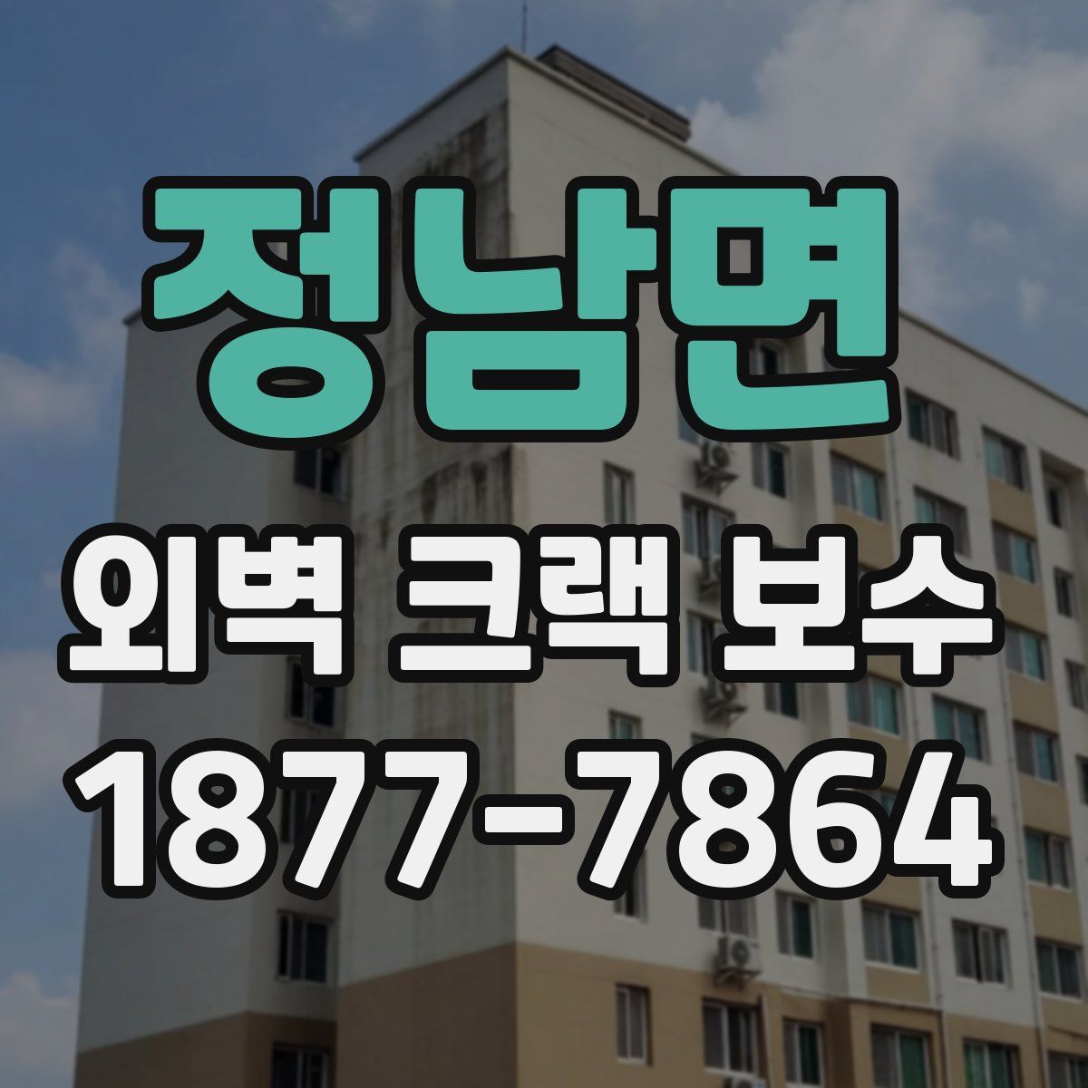 정남면 외벽 크랙 보수