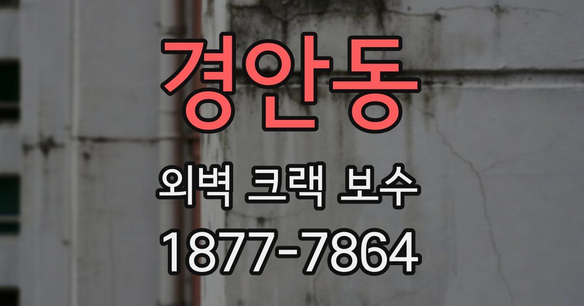 경안동 외벽 크랙 보수
