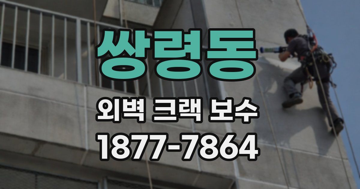 쌍령동 외벽 크랙 보수