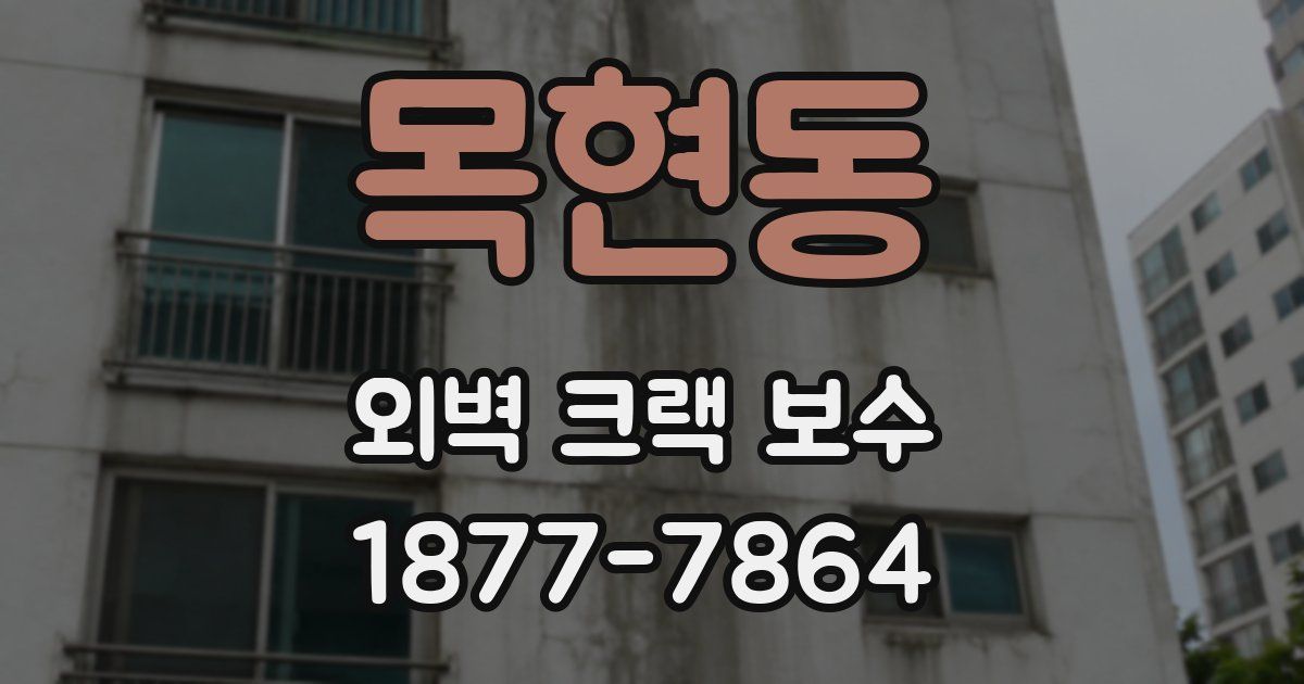 목현동 외벽 크랙 보수