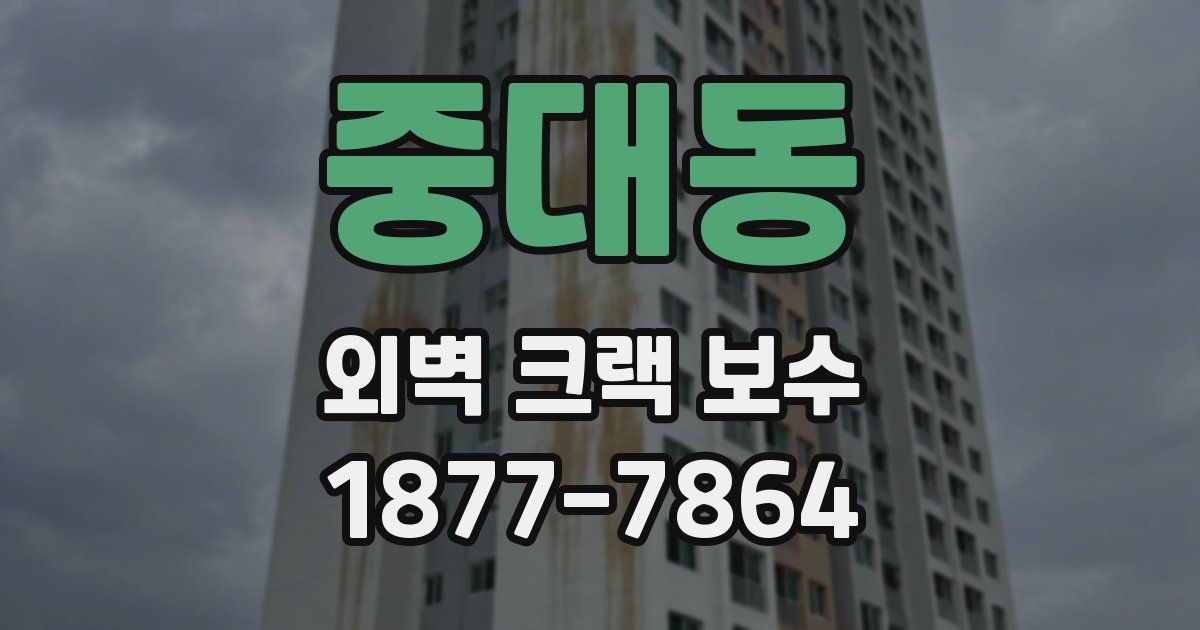 중대동 외벽 크랙 보수