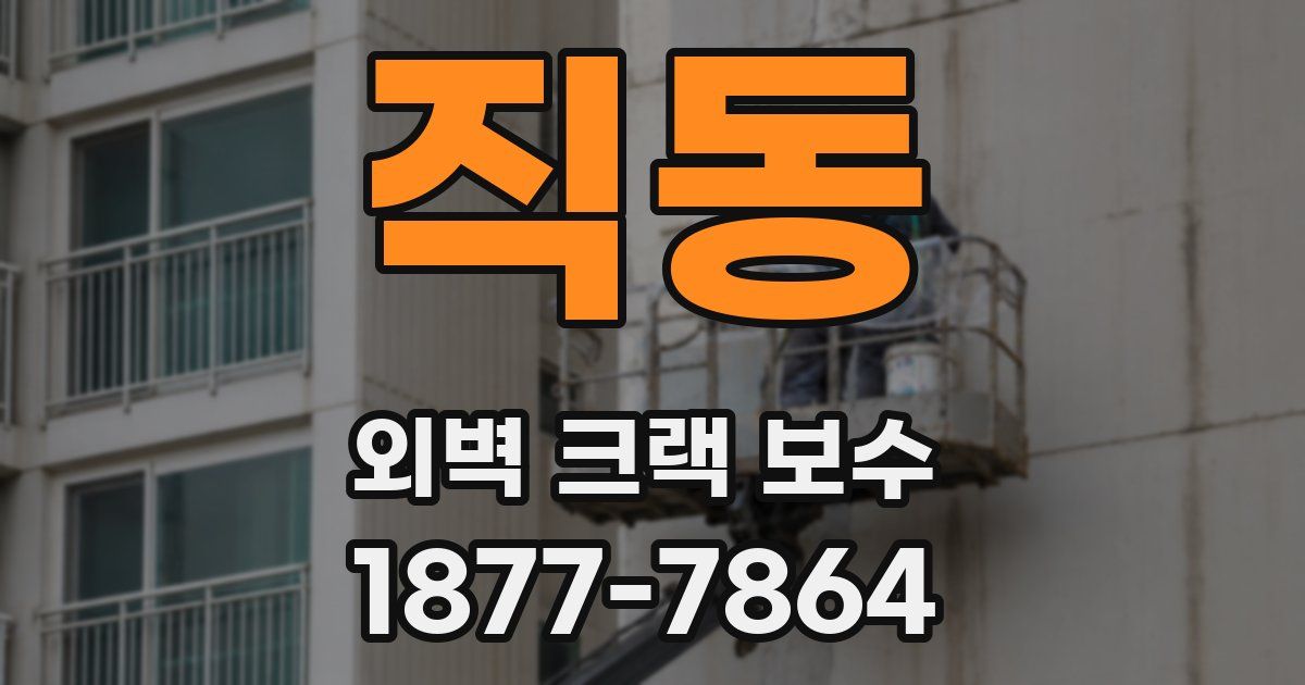 직동 외벽 크랙 보수