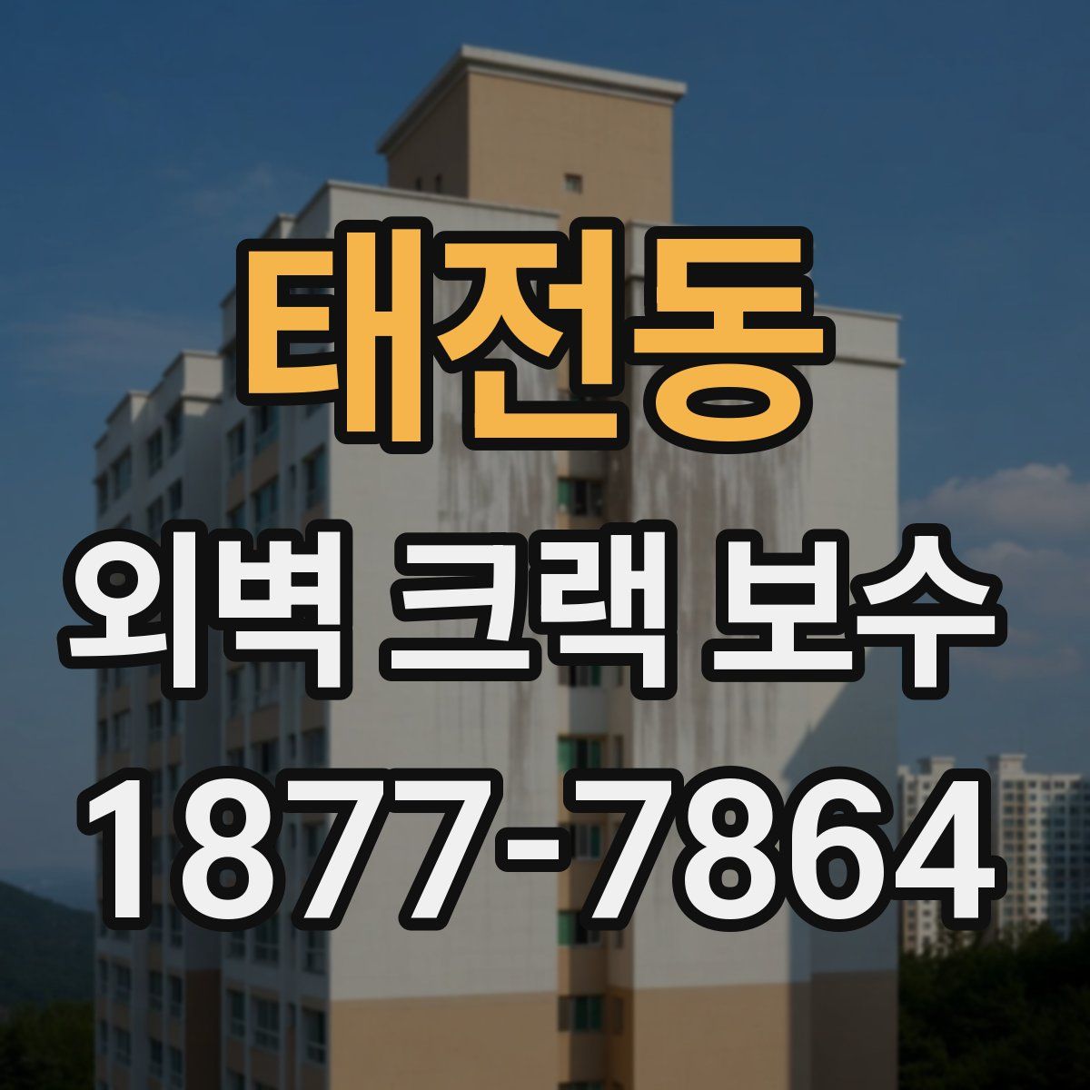 태전동 외벽 크랙 보수