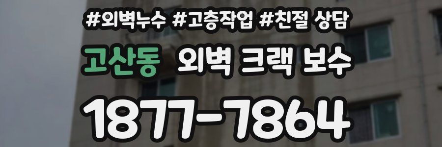 고산동 외벽 크랙 보수