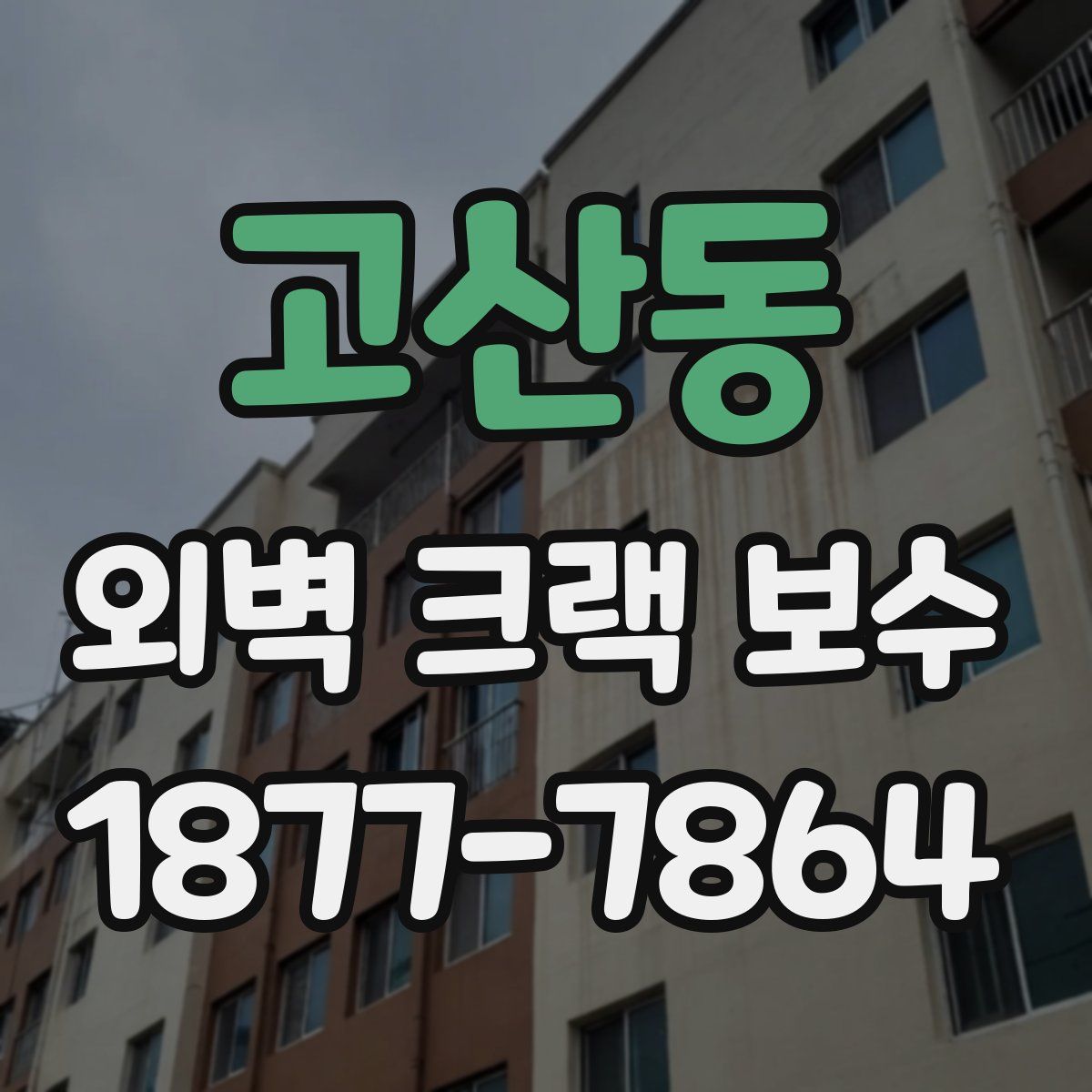 고산동 외벽 크랙 보수