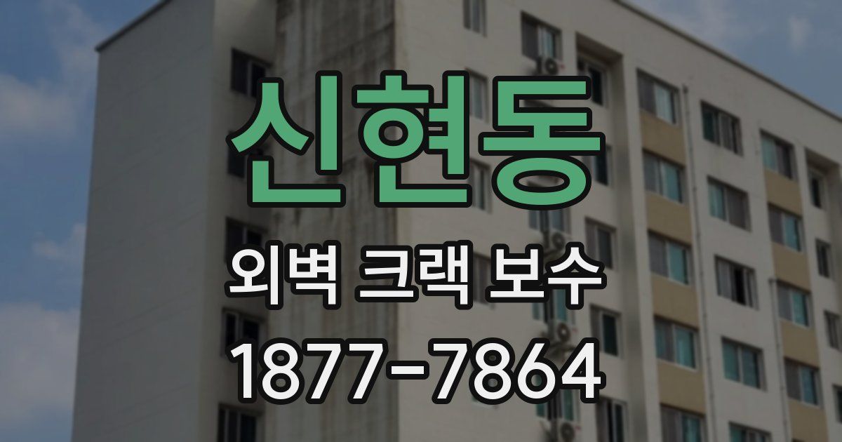 신현동 외벽 크랙 보수