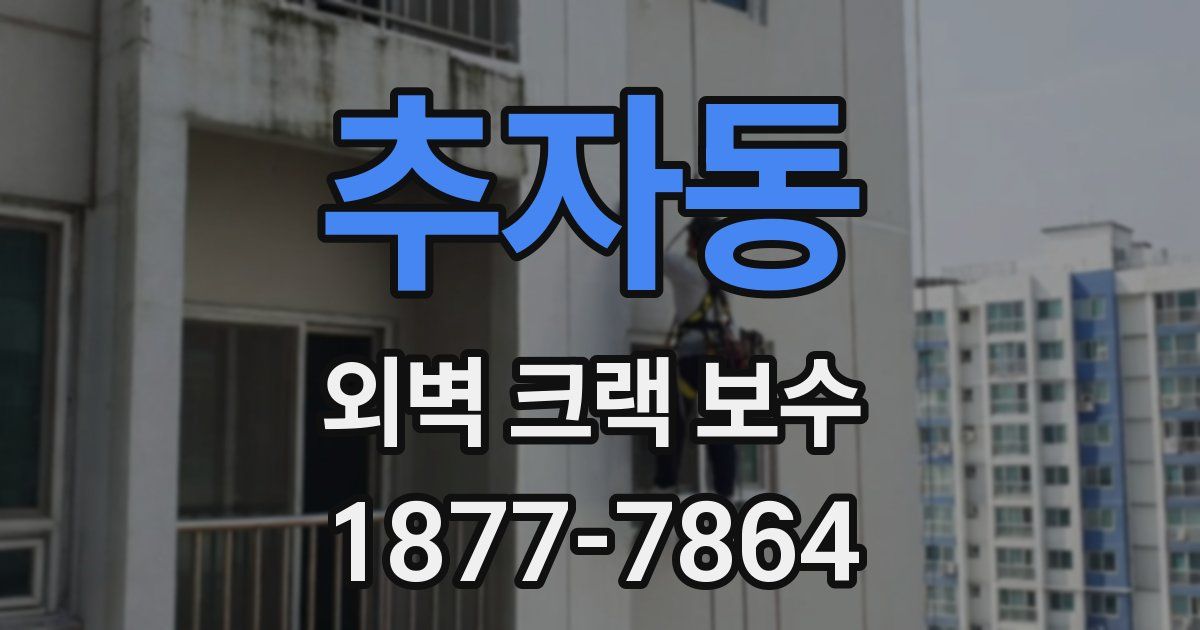 추자동 외벽 크랙 보수