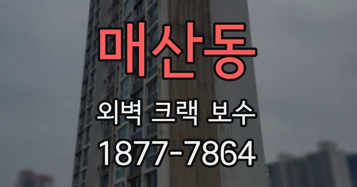 매산동 외벽 크랙 보수