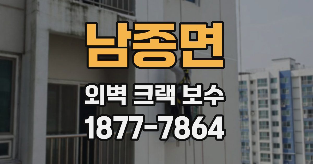 남종면 외벽 크랙 보수