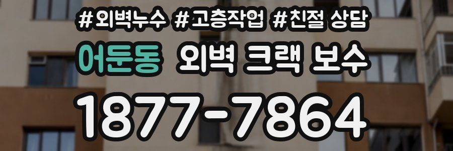 어둔동 외벽 크랙 보수