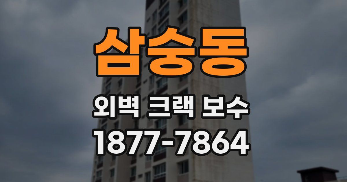 삼숭동 외벽 크랙 보수
