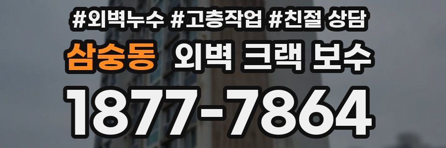 삼숭동 외벽 크랙 보수