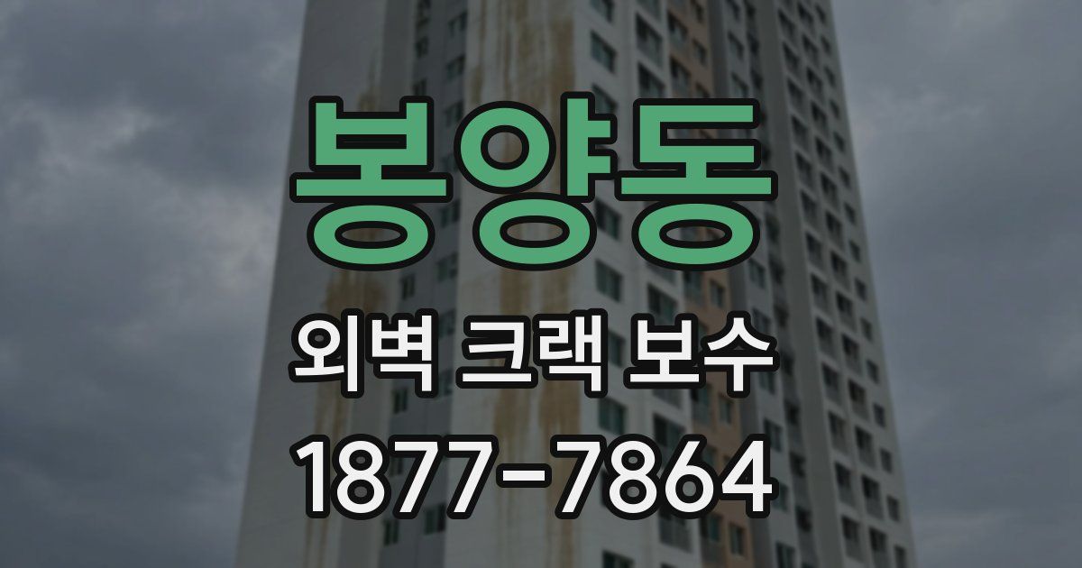 봉양동 외벽 크랙 보수