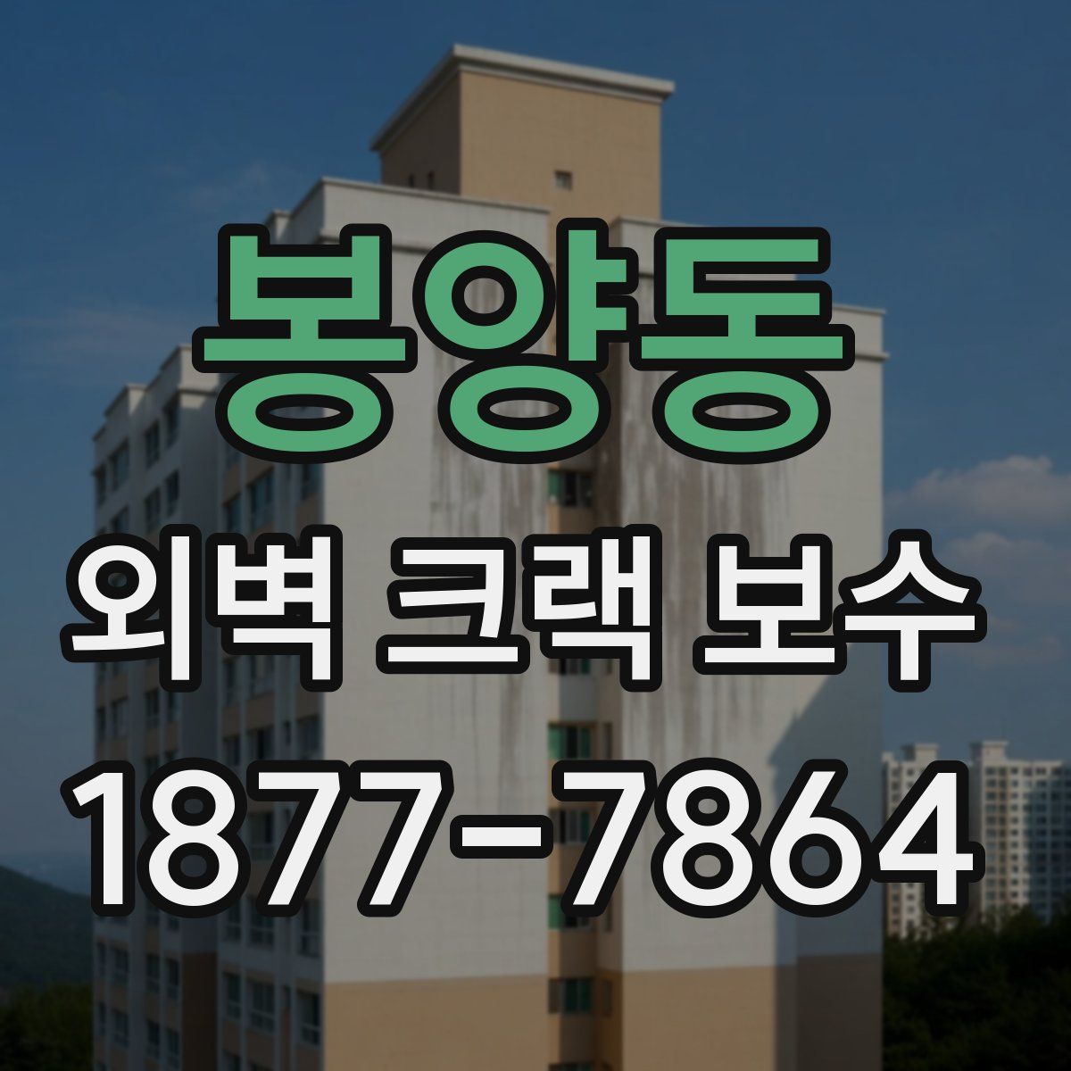 봉양동 외벽 크랙 보수