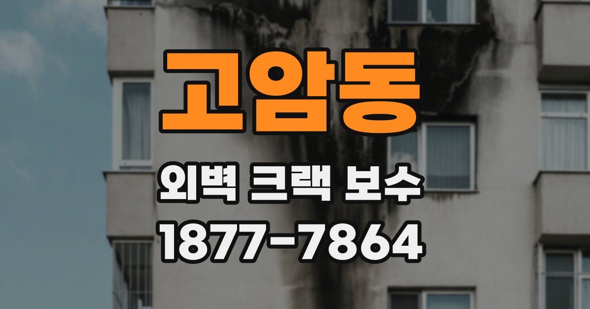 고암동 외벽 크랙 보수
