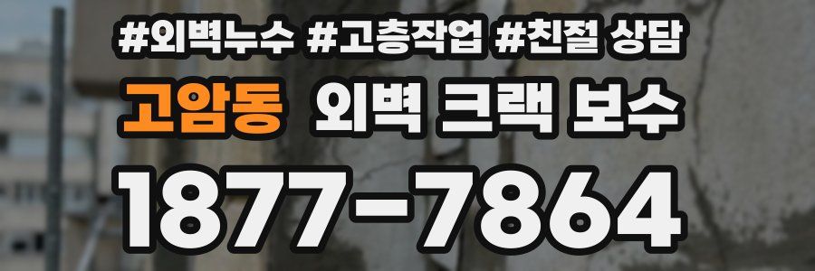 고암동 외벽 크랙 보수