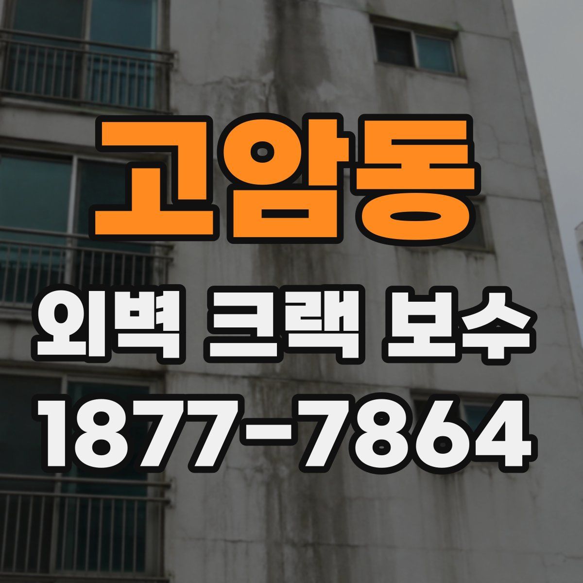 고암동 외벽 크랙 보수