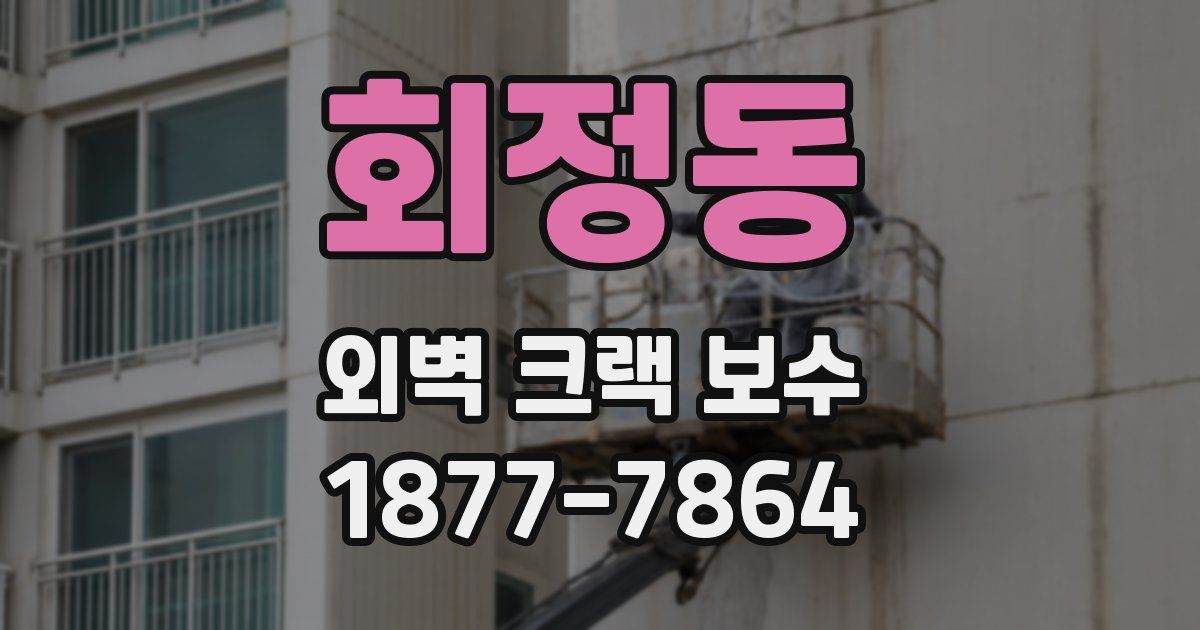 회정동 외벽 크랙 보수