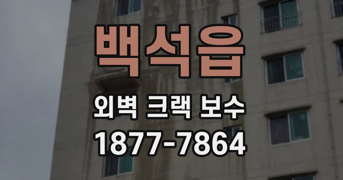 백석읍 외벽 크랙 보수