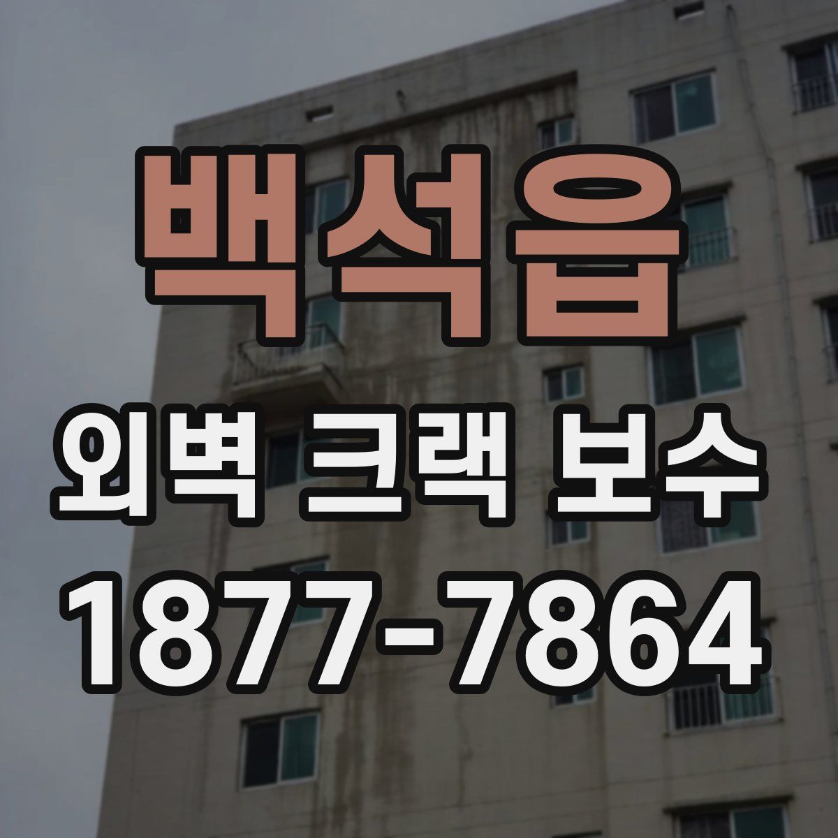 백석읍 외벽 크랙 보수