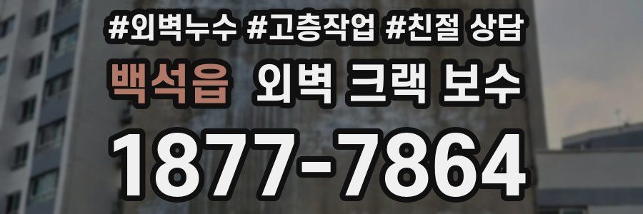 백석읍 외벽 크랙 보수