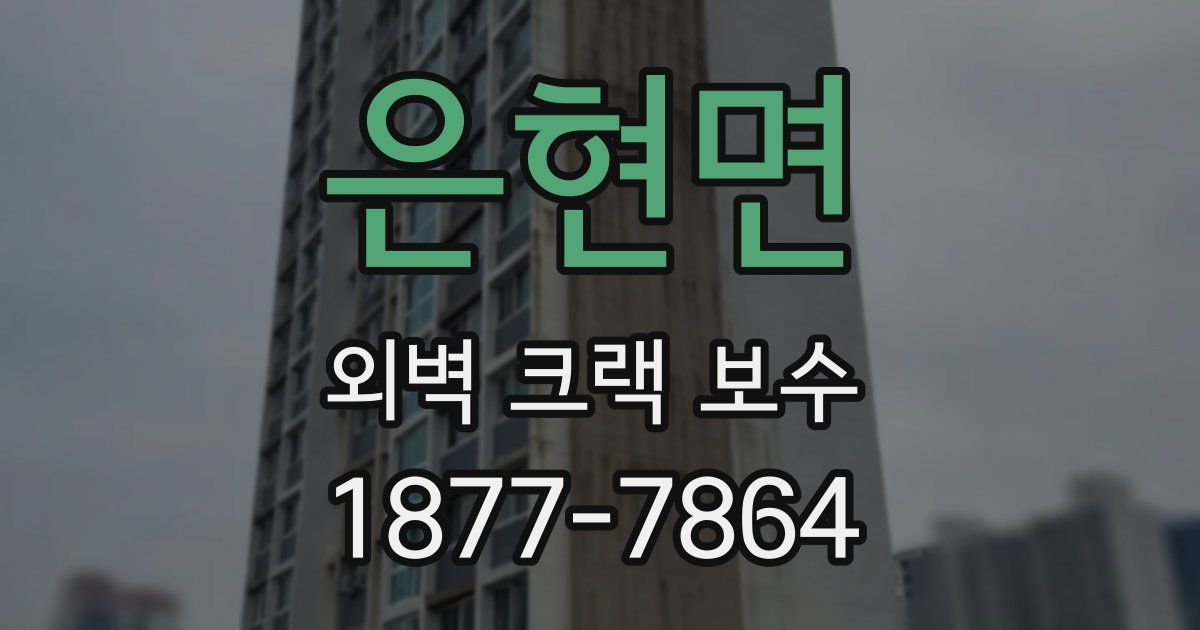 은현면 외벽 크랙 보수