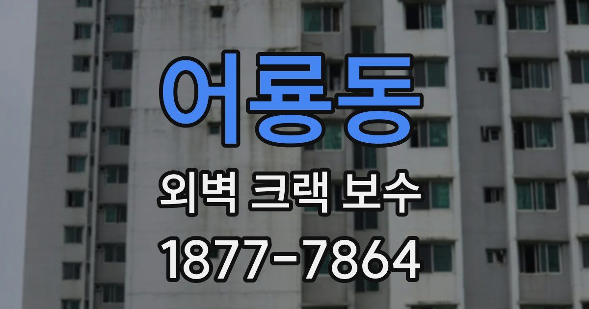 어룡동 외벽 크랙 보수