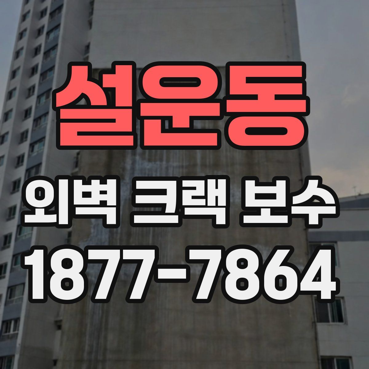 설운동 외벽 크랙 보수