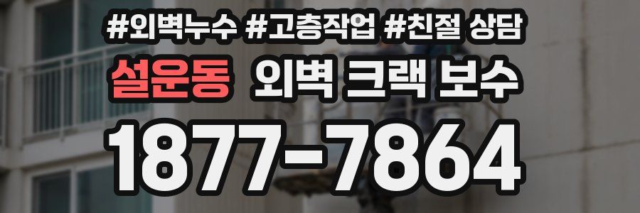 설운동 외벽 크랙 보수