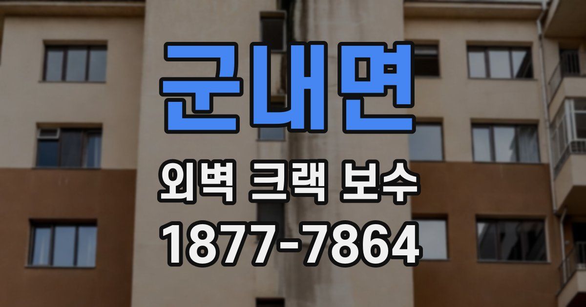 군내면 외벽 크랙 보수