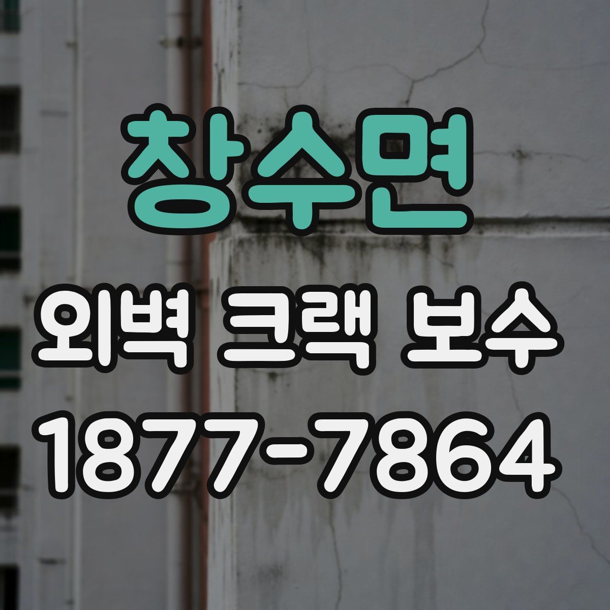 창수면 외벽 크랙 보수