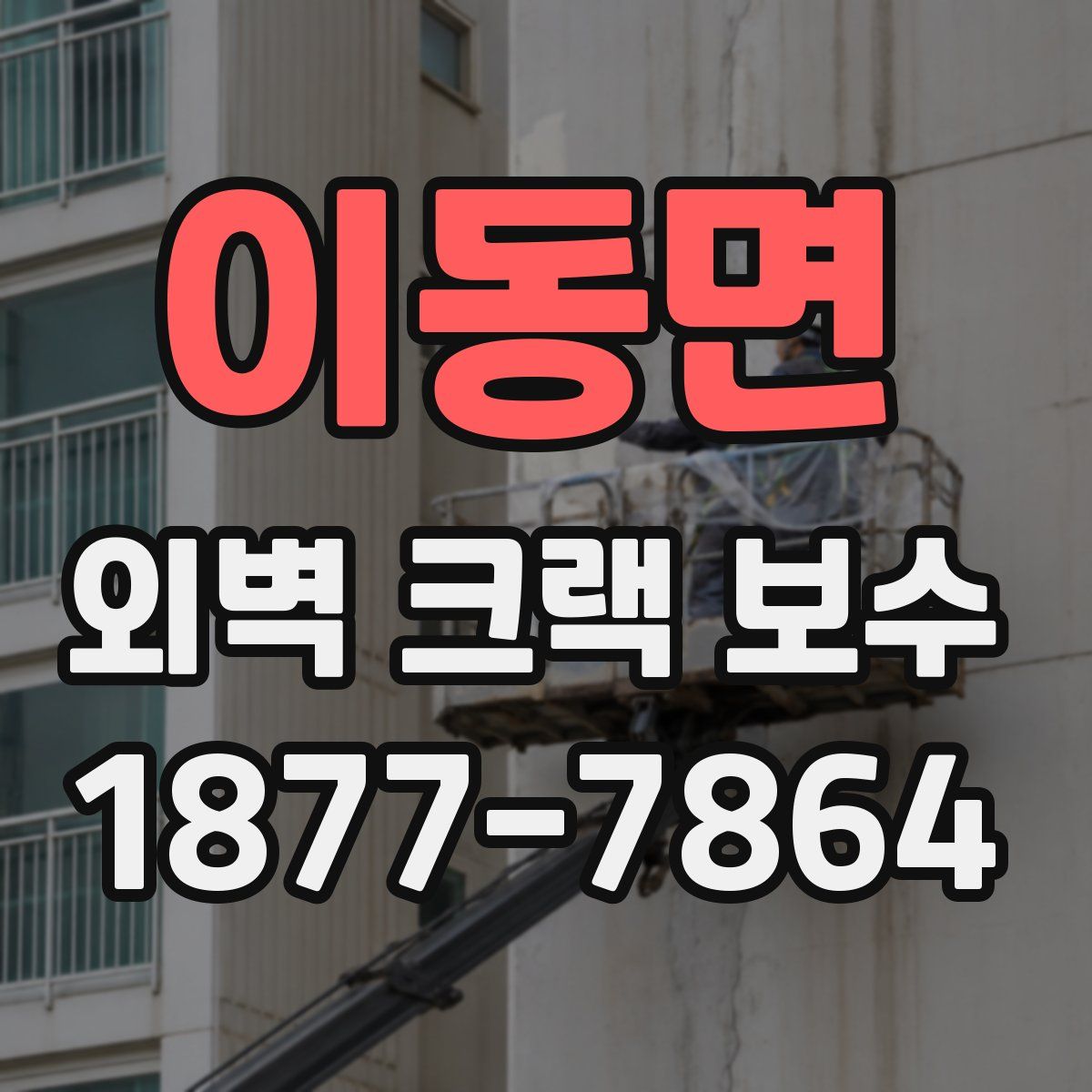 이동면 외벽 크랙 보수