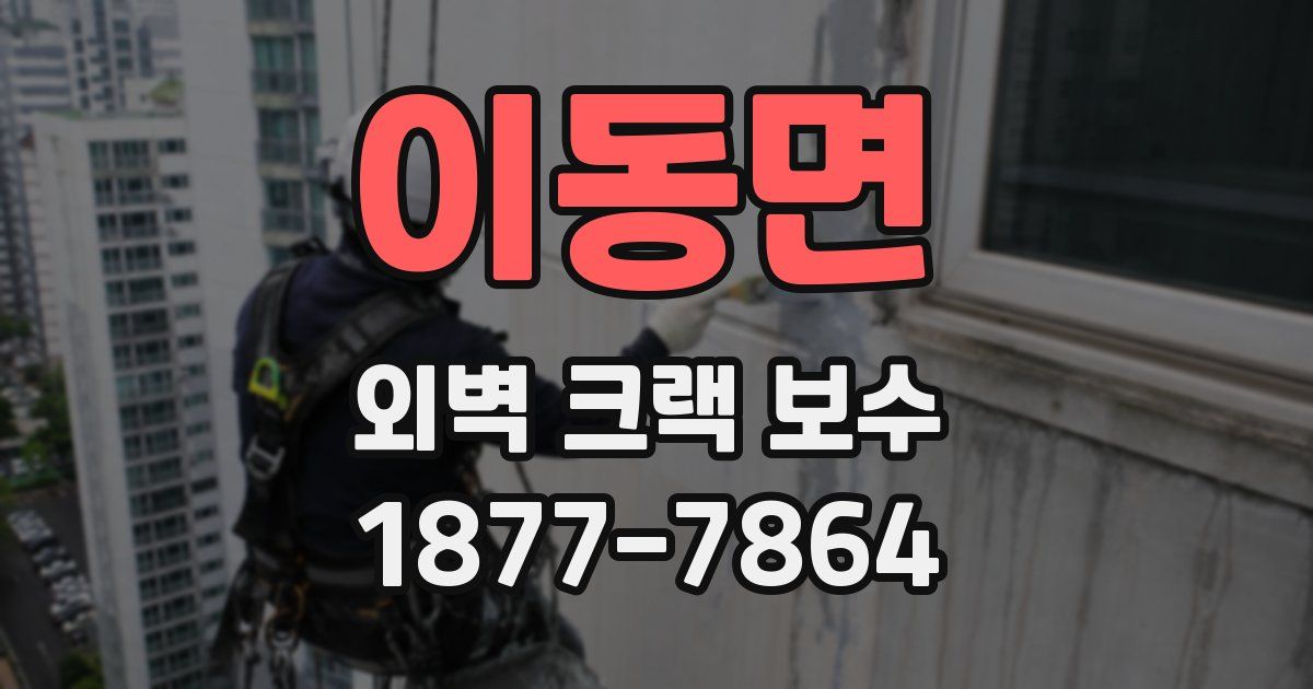 이동면 외벽 크랙 보수