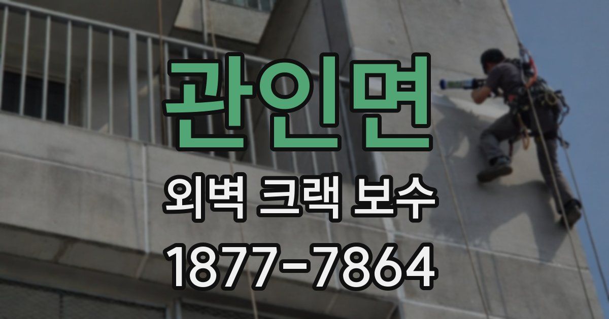 관인면 외벽 크랙 보수