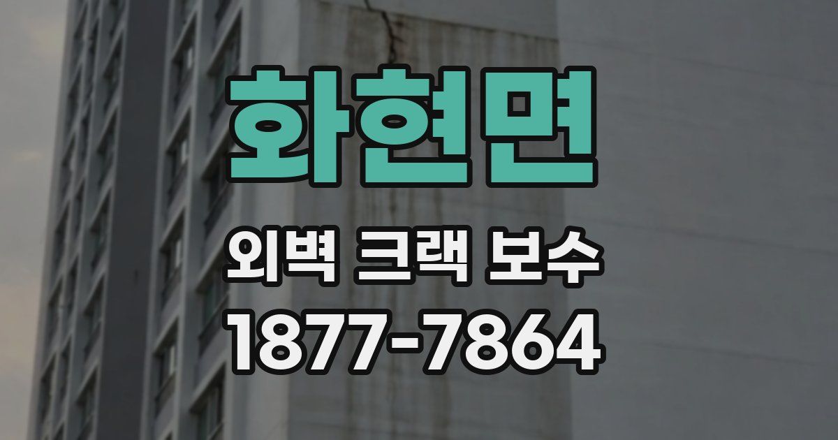 화현면 외벽 크랙 보수